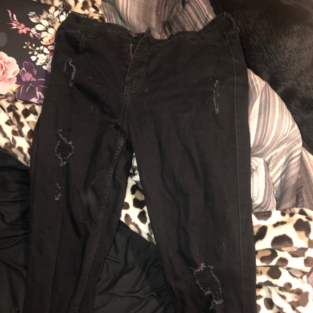 Black hollister skinny jeans